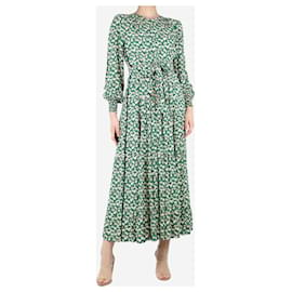 Autre Marque-Green floral printed midi dress - size UK 8-Green