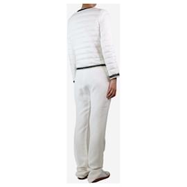 Ermanno Scervino-Jaqueta branca leve com acabamento em renda - tamanho Reino Unido 10-Branco