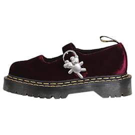 Autre Marque-Cherry red velvet Addina Mary Jane shoes - size EU 36-Dark red