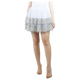 Christopher Kane-Light blue tulle pleated mini skirt - size UK 8-Blue