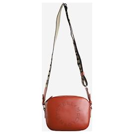 Stella Mc Cartney-Rust brown Logo crossbody bag-Brown