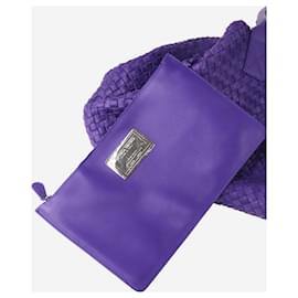 Bottega Veneta-Bolso tote tejido intreciatto morado-Púrpura