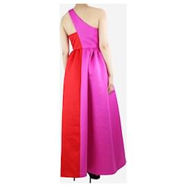 Autre Marque-Red and magenta two-tone halterneck maxi dress - size UK 8-Red