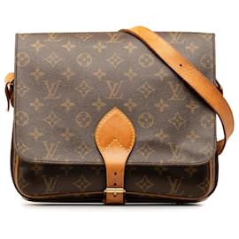 Louis Vuitton-Louis Vuitton Brown Monogram Cartouchiere GM-Brown