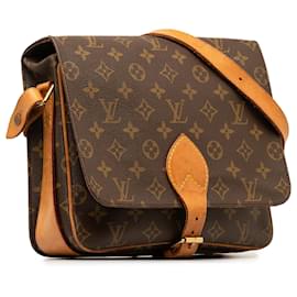 Louis Vuitton-Louis Vuitton Brown Monogram Cartouchiere GM-Brown