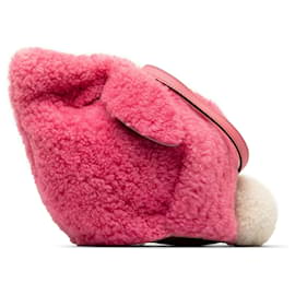 Loewe-Bandolera mini conejito de piel de oveja rosa de LOEWE-Rosa