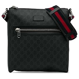 Gucci-Bolsa mensageiro Gucci preta média GG Supreme-Preto