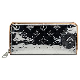 Louis Vuitton-Louis Vuitton Silver Monogram Mirror Vertical Zippy-Silvery