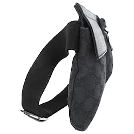 Gucci-Sac ceinture de poche doublé en toile GG noire Gucci-Noir