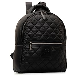 Chanel-Chanel Black Coco Cocoon Nylon Backpack-Black,Other