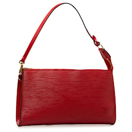 Louis Vuitton-Louis Vuitton Red Epi Pochette Accessoires-Rosso