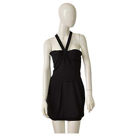 Dsquared2 Schwarzes Seidenkleid Mini Schwarz
