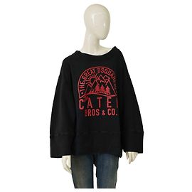 Moletom oversize preto Dsquared2 com logotipo vermelho Preto