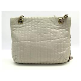 Lanvin-BOLSO DE MANO LANVIN HAPPY PEQUEÑO BOLSO BANDOLERA DE PIEL ACOLCHADA BEIGE-Beige