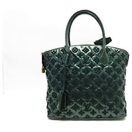 Louis Vuitton-LOUIS VUITTON LOCKIT MONOGRAM FASCINATION LEATHER PM VERNIS BAG HANDBAG-Green