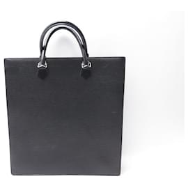 Louis Vuitton-LOUIS VUITTON CABAS FLAT NOMADE M HANDBAG59082 BLACK EPI LEATHER HAND BAG-Black