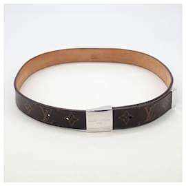 Louis Vuitton-Louis Vuitton Santulle Carre Belt Cinto de lona M6801W em bom estado-Outro