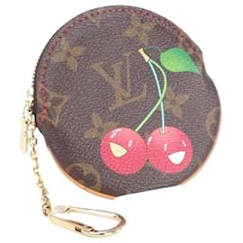 Louis Vuitton-Louis Vuitton Cherry Porte Monnaie Rond Münzetui Geldbörse Canvas Münzetui M95043 in guter Kondition-Andere