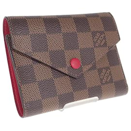 Louis Vuitton-Louis Vuitton Victorine Wallet Canvas Short Wallet N41938 in excellent condition-Other