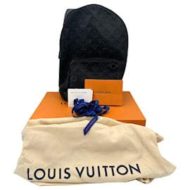Louis Vuitton-Bolso bandolera Louis Vuitton Racer de cuero grabado.-Negro