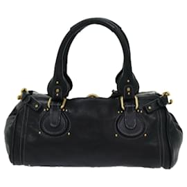 Chloé-Chloe Paddington Hand Bag Leather Black Auth yk11486-Black