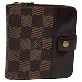 Louis Vuitton-LOUIS VUITTON Damier Ebene Compact zip Wallet N61668 LV Auth 70692-Other