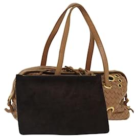 Autre Marque-BOTTEGA VENETA INTRECCIATO Shoulder Bag Leather Brown Auth am5996-Brown
