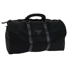 Prada-PRADA Boston Bag Nylon Black Auth bs13423-Black