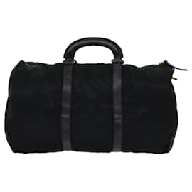 Prada-PRADA Boston Bag Nylon Black Auth bs13423-Black