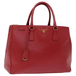 Prada-PRADA Galleria Hand Bag Safiano leather Red Auth am6067-Red