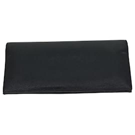 Prada-PRADA Long Wallet Safiano leather Black Auth 70785-Black