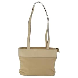 Céline-CELINE Shoulder Bag Canvas Beige Auth 70633-Beige
