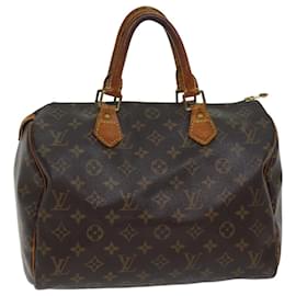 Louis Vuitton-Louis Vuitton Monogram Speedy 30 Hand Bag M41526 LV Auth bs13548-Monogram