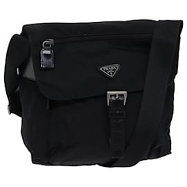 Prada-PRADA Shoulder Bag Nylon Black Auth ki4337-Black