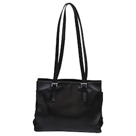 Prada-PRADA Shoulder Bag Leather Black Auth bs13436-Black