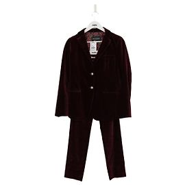 Etro Velvet suit Dark red