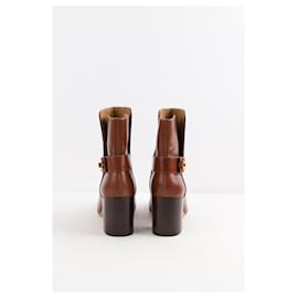 Tory Burch-Leather boots-Brown