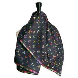 LOUIS VUITTON Lenço LV Garden em seda novo 90 Multicor