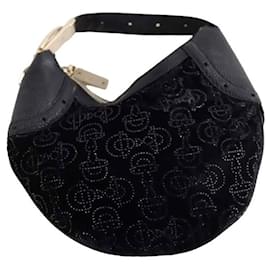 Gucci-Velvet handbag-Black