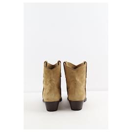 Saint Laurent-Suede boots-Beige