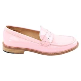Autre Marque-Patent leather loafers-Pink