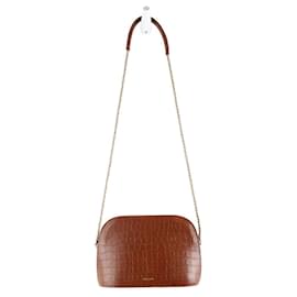 SéZane-This shoulder bag features a leather body-Brown