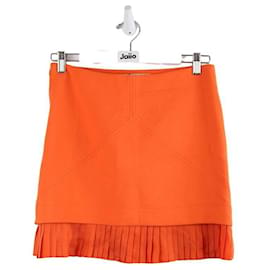 Courreges-minifalda de lana-Naranja