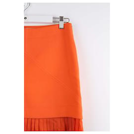 Courreges-wool mini skirt-Orange