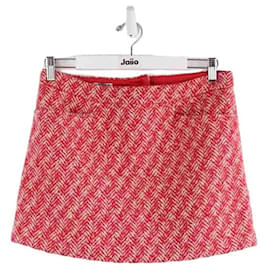 Miu Miu-wool mini skirt-Red
