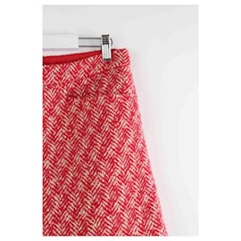 Miu Miu-minifalda de lana-Roja