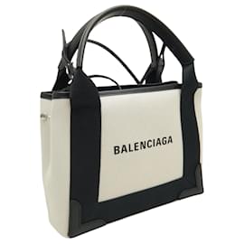 Balenciaga-Balenciaga Navy Cabas-Bianco