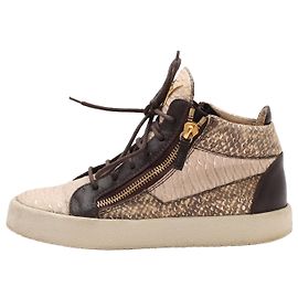 Giuseppe Zanotti GIUSEPPE ZANNOTTI Ofelia Desert Python Style High Top Sneakers Braun 40 Braun