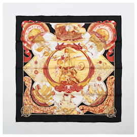 Hermès-Pañuelo de seda Hermès "Au-Dela des cinq Mers" de Laurence Bourthoumieux-Multicolor