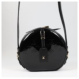 Louis Vuitton-LOUIS VUITTON Vernis Boite Chapeau Souple Crossbody Bag in Black-Black
